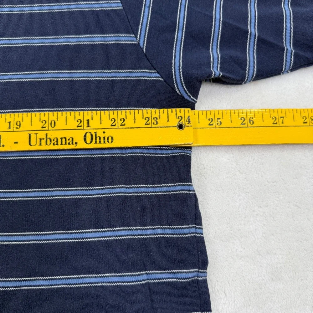 Polo Ralph‎ Lauren Men XL Navy Blue Stripe Short Sleeve Cotton Polo Red Pony